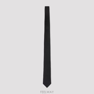 26FW 발렌시아가 넥타이 A0097W 4H2B4 1000 BLACK