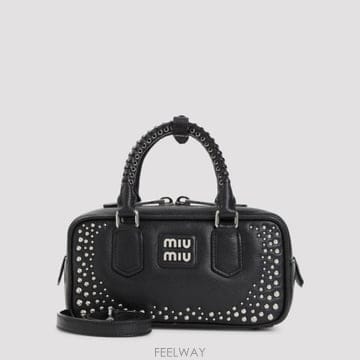 Miu Miu 26FW �̿�̿� �Ƹ�ī�� �ΰ� ��Ʈ�� 5BB142VOB1 2ZSQ F0002 NERO26FW �̿�̿� �Ƹ�ī�� �ΰ� ��Ʈ�� 5BB142VOB1 2ZSQ F00