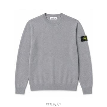 26FW 스톤 아일랜드 라이트 RWS 퓨어 울 크루넥 스웨터 L2S155100071S00C4 V0M49 GR