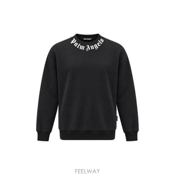 Palm Angels 26FW �ʾ����� �ĵ� Ƽ���� PAMBA003FL001 1003 BLACK OFF WHITE26FW �ʾ����� �ĵ� Ƽ���� PAMBA003FL001 1003 BLACK OFF