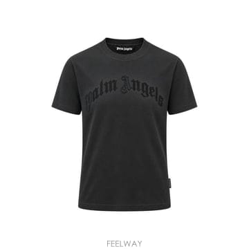 Palm Angels 26FW �ʾ����� ���� Ƽ���� PAMAA001JR006 1010 BLACK26FW �ʾ����� ���� Ƽ���� PAMAA001JR006 1010 BLACK