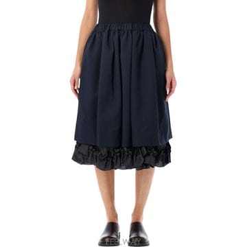 26FW 꼼데가르송 미디 스커트 NRS002 1 NAVY X BLACK