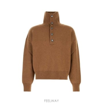 아미 HIGHBUTTONEDCOLLARSWEATER UKS885KN B0442305600