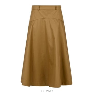 발렌시아가 카멜 코튼 롱 스커트