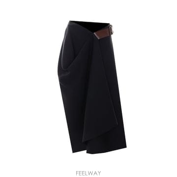26 F/W 보테가 베네타 그레인 드 파드레 비대칭 스커트 A009Y B0012319082