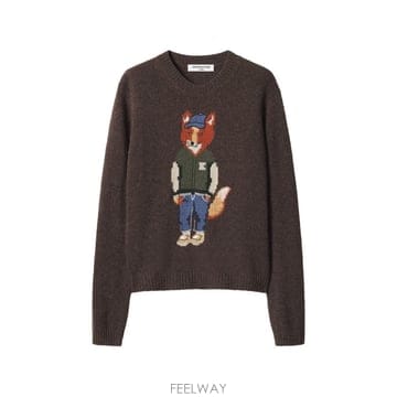 메종 키츠네 DRESSED 폭스 울 점퍼 MRWKJ09KT12410 B0712324089