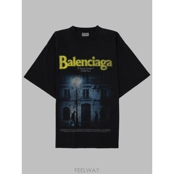 Balenciaga 26FW �߷��þư� ���������� �׷��� Ƽ���� 871733 TUVO61041 BLACK26FW �߷��þư� ���������� �׷��� Ƽ���� 871733 TUVO61