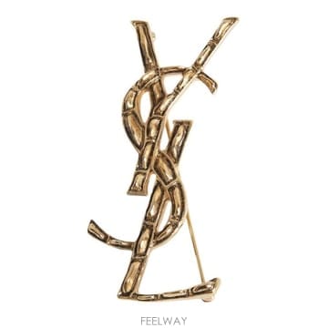 26FW 생로랑 YSL 오피움 크로커다일 브로치 470371 Y15008030 GOLD