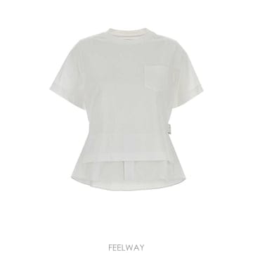 Sacai 26FW ��ī�� ���� Ƽ���� 2608747 151 White26FW ��ī�� ���� Ƽ���� 2608747 151 White