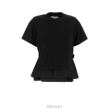 Sacai 26FW ��ī�� ���� Ƽ���� 2608747 001 Black26FW ��ī�� ���� Ƽ���� 2608747 001 Black