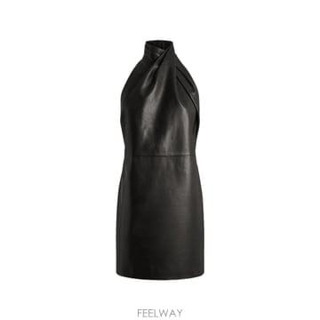 발망 램스킨 오픈 백 드레스