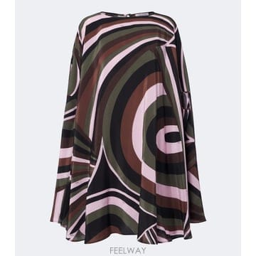 26 FW Pucci Iride 실크 크레프 드 신 카프탄 TP581661619