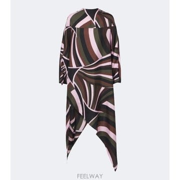 26 FW Pucci Iride 실크 크레프 드 신 카프탄 TP581661597