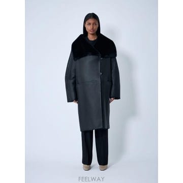 Toteme 26 FW ���� ���� Shearling Wrap Coat 254 WRO0301 LE0202 001 TP86926 FW ���� ���� Shearling Wrap Coat 254 WRO0301 LE0202