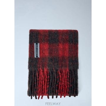 아워레가시 머플러 스카프 BURNT RED PLAID