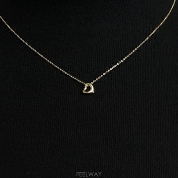 티파니 18K옐로우골드 엘사 퍼레티 오픈하트 펜던트 7mm 네크리스 여성 목걸이aa67604
