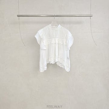 이자벨마랑 메스티아 화이트 레이스 블라우스 36