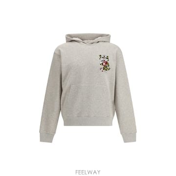 겐조 와일드 타이거 자수 후드티 그레이