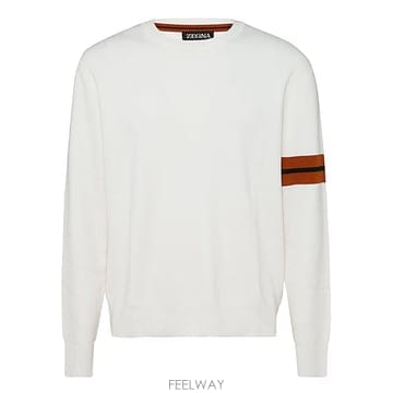[Q11]제냐 E8M91110N01 남성 니트 스웨터 WHITE WOOL KNITWEAR