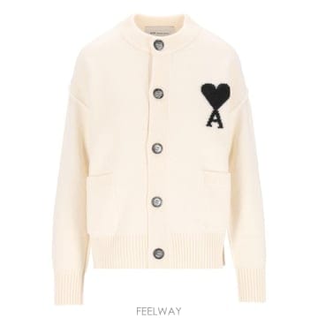 [A94]아미 UKC368018151 여성 니트 스웨터 AMI AMI Wool Ami De Coeur Car