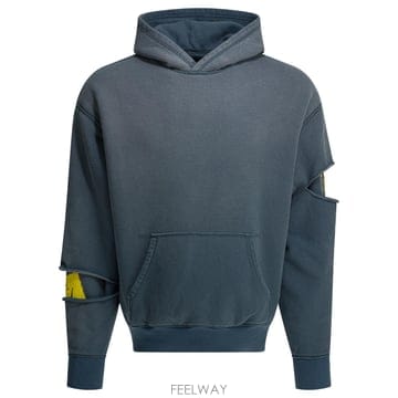 [V90]KAPITAL K2512LC213BLUEGRAY 남성 스웨트셔츠 후드 맨투맨 Peckish Rain