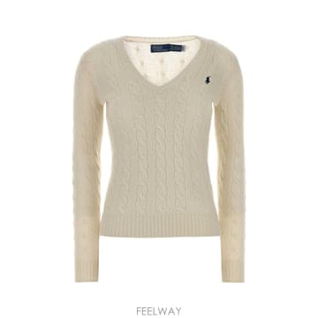 [X45]폴로  211971866 001 여성 스웨터 니트 가디건 Ivory wool blend sweate