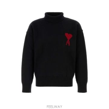 Ami [X45]�ƹ� UKS839018 009 ���� ���� ���� ���� ���� Black wool sweater[X45]�ƹ� UKS839018 009 ���� ���� ���� ���� ���� Black