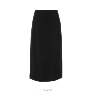 [X45]질샌더 J03MA0315J40405 001 여성 스커트 치마 롱 미디 미니스커트 Black wool