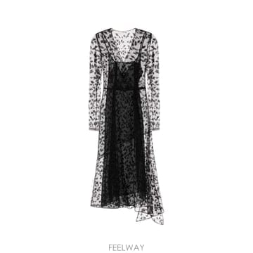[X45]펜디 FDD674B1U5 F0QA1 여성 원피스 롱 미디 미니 드레스 Black lace dress