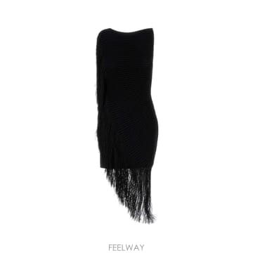 [X45]알라이아 AA9R3097K217D 995 여성 원피스 롱 미디 미니 드레스 Black stretch