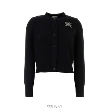 [X45]버버리 8132459 A1189 여성 스웨터 니트 가디건 Black wool blend cardig