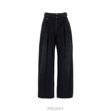 Sacai [X45]��ī�� 2608732 001 ���� ���� û���� �� ������ Black denim jeans[X45]��ī�� 2608732 001 ���� ���� û���� �� ������ Bla