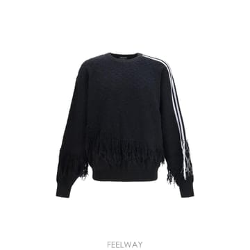 Yohji Yamamoto [K68]�����߸����� KR1124 BLACK ���� ������ ����Ʈ���� �ĵ� Fringed Sweater[K68]�����߸����� KR1124 BLACK ���� ������ ����Ʈ���� 