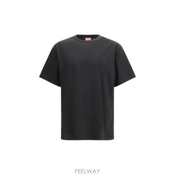 겐조 플라워 모티프 크루 넥 티셔츠