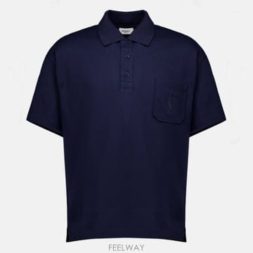 [A7] 생로랑 862765 폴로 티셔츠 탑 남성 862765 Y38FL