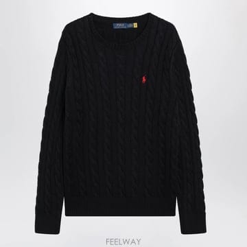 25 F/W 폴로 랄프로렌 네이비 블루 케이블니트 코튼 스웨터 710 B0052324550