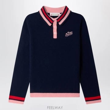 26 F/W 봉쁘앙 마이라 네이비 울 스웨터 (KIDS ) W06GJ B0052324579