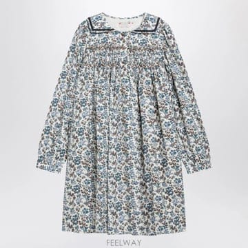 26 F/W 봉쁘앙 블루 MARINETTE 코튼 드레스 WITH 플로 B0052324582