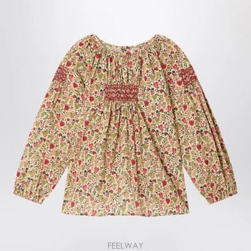 26 F/W 봉쁘앙 POLDIE 플로랄 오가닉 코튼 블라우스 (KID B0052324584