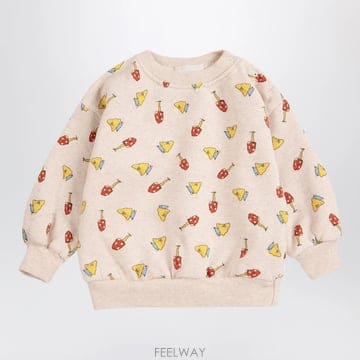 26 F/W 보보쇼즈 MUSH 몬스터 듀오 아이보리 코튼 맨투맨 (K B0052324626