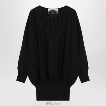 26 F/W 발렌티노 블랙 SWEATSHIRTSTYLE 미니 드레스  B0052324646