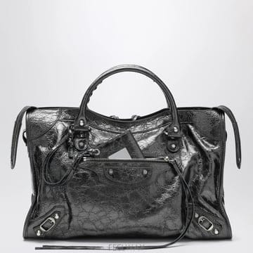 26 F/W 발렌시아가 르 시티 미디엄 스틸 그레이 레더 백 8657 B0052324649