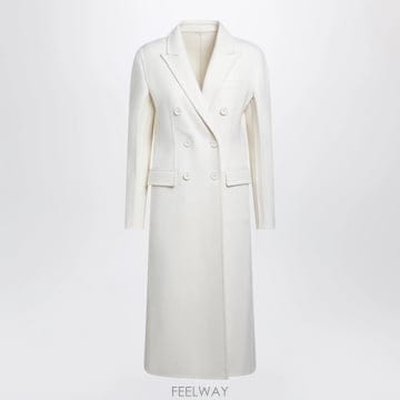 26 F/W 펜디 울 블렌드 아이보리 더블브레스티드 코트 FF6209 B0052324686
