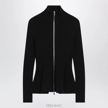26 F/W 알라이아 블랙 집업 가디건 인 울 블렌드 AA9S0377 B0052324698