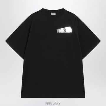 26 F/W 발렌시아가 블랙 오버사이즈 코튼 티셔츠 850345TVV B0052324717
