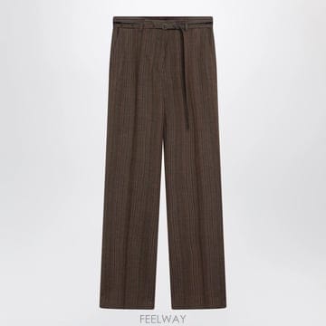 26 F/W 드리스 반 노튼 브라운 핀스트라이프 트라우저 010917 B0052324723