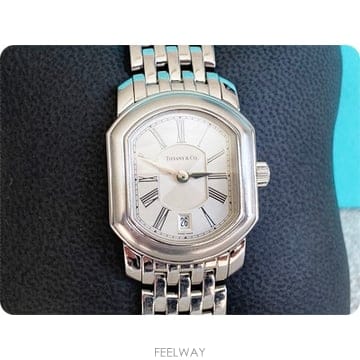티파니 마크 쿠페 여성용 스몰 사이즈 스틸 23MM 쿼츠