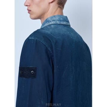 26 F/W 스톤 아일랜드 ZIPFRONT 오버셔츠 WITH 패치 포 B0112324437