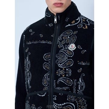 26 F/W 몽클레어 리버서블 페이슬리 프린트 패딩 테디 조끼 L20 B0112324443