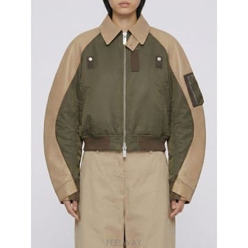 사카이 치노 트윌 보머 재킷 카키
